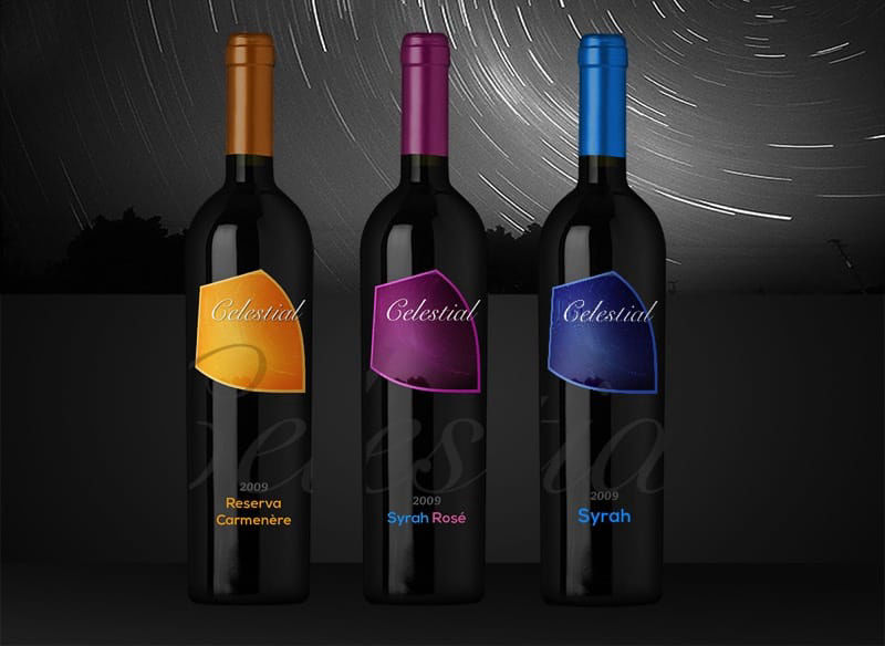 diseño de etiquetas para botella de vinos 